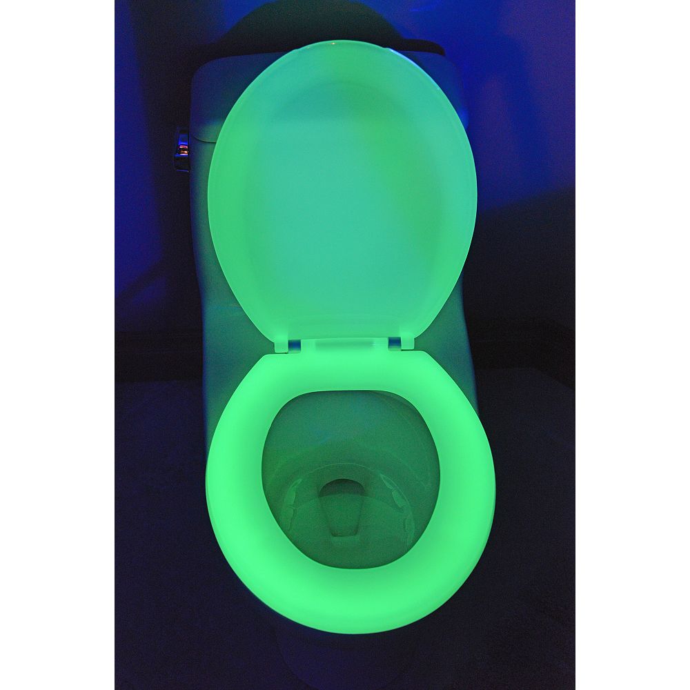 Night Glow 200 Round Glow in the Dark Toilet Seat in Green The Home