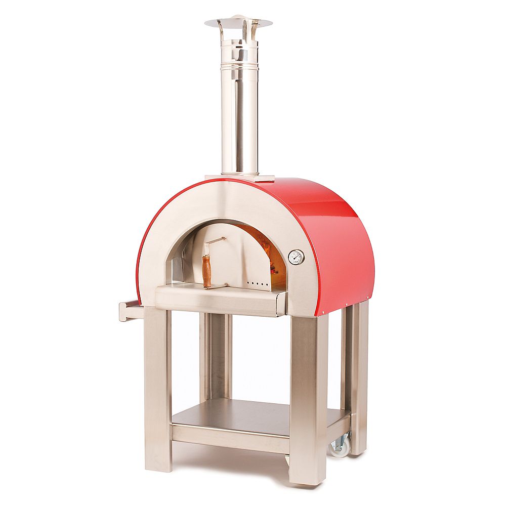 Alfa Pizza Forno 5 Outdoor Wood Burning Pizza Oven with Cart The Home