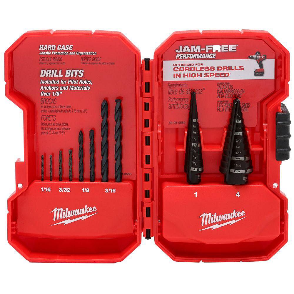 Milwaukee Tool Black Oxide Step Drill Bit Set (10-Piece) | The Home ...