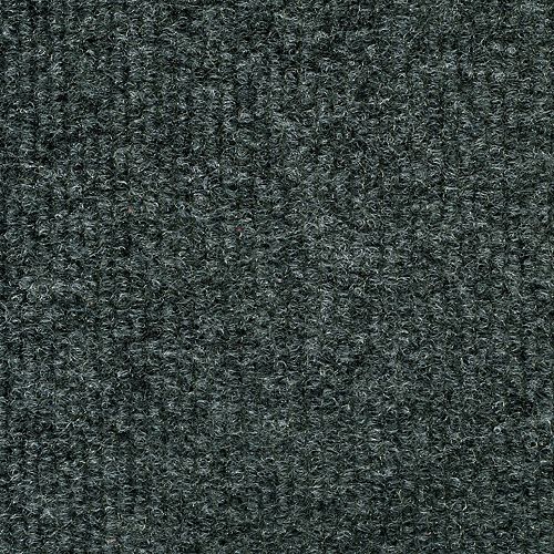 18-inch x 18-inch Gunmetal Ribbed Carpet Tile (36 sq. ft. / case)