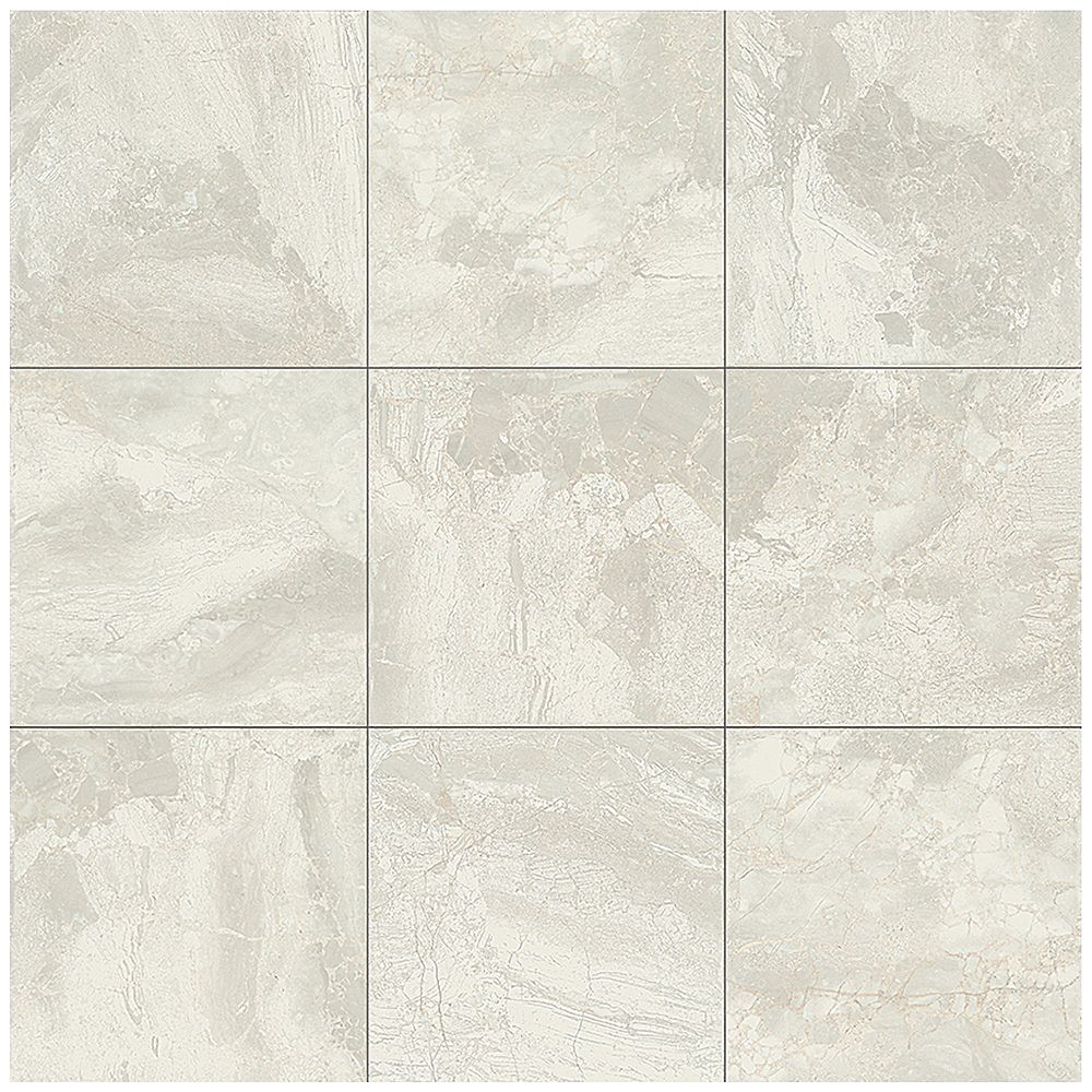 Dal Tile Marble Falls 12 Inch X 12 Inch Ceramic Floor And Wall Tile In White Water The Home Depot Canada