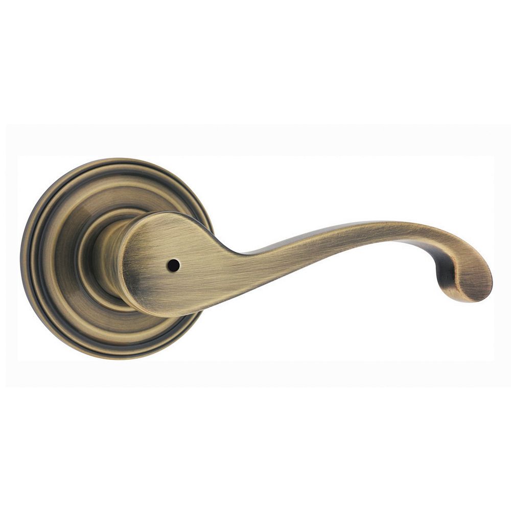 Weiser Commonwealth Antique Brass Privacy Lever The Home Depot Canada 5898