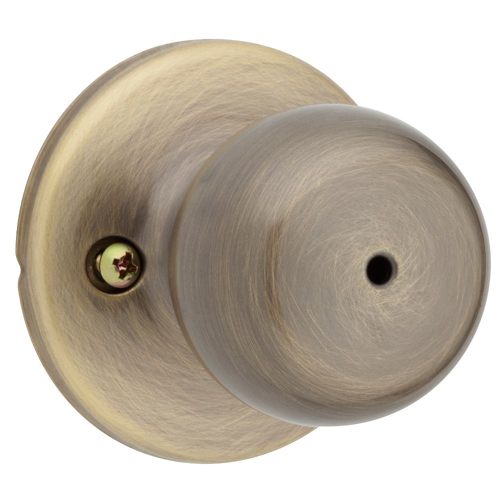 Weiser Fairfax Antique Brass Privacy Knob The Home Depot Canada
