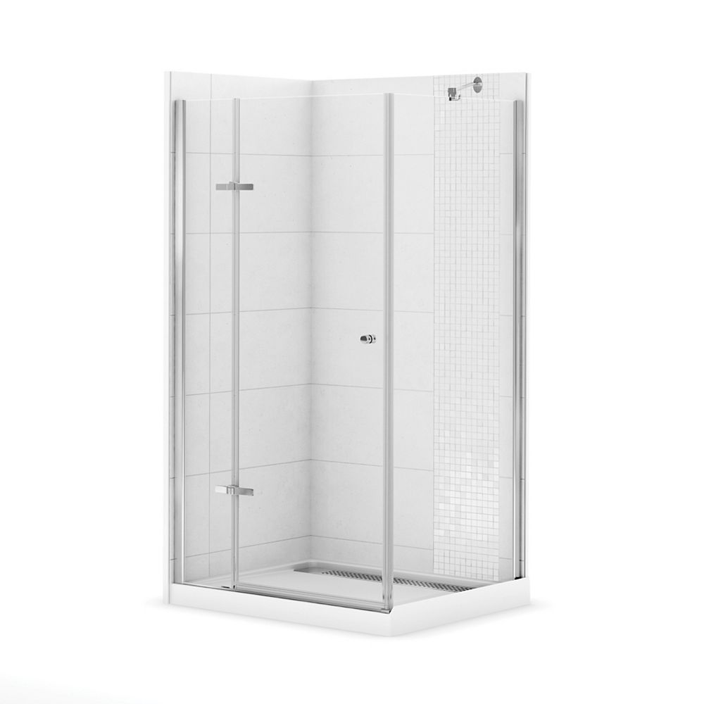 MAAX Urbano II Corner Fit 42inch x 34inch Rectangular Shower Stall