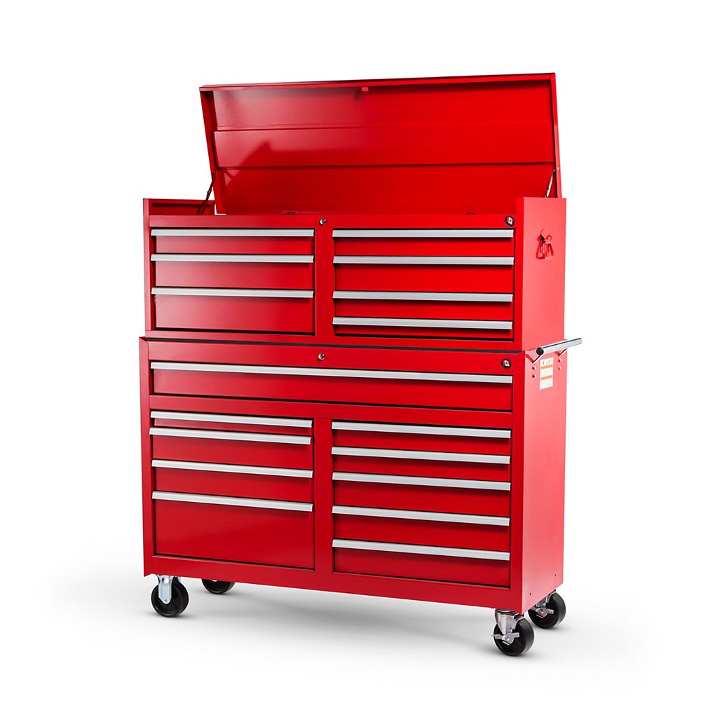 International 54inch 17Drawer Roller Tool Chest in Red The