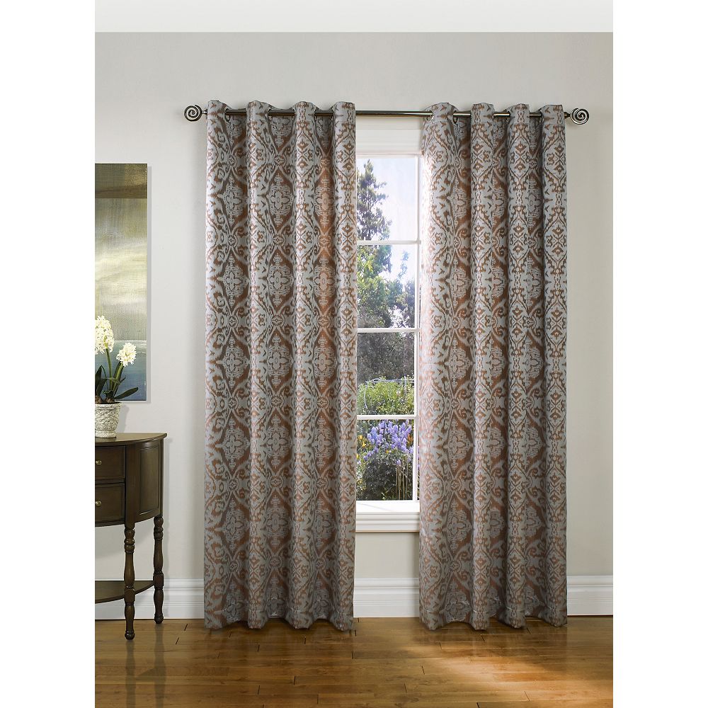 Habitat Ikat Grommet Curtain - Mauve | The Home Depot Canada