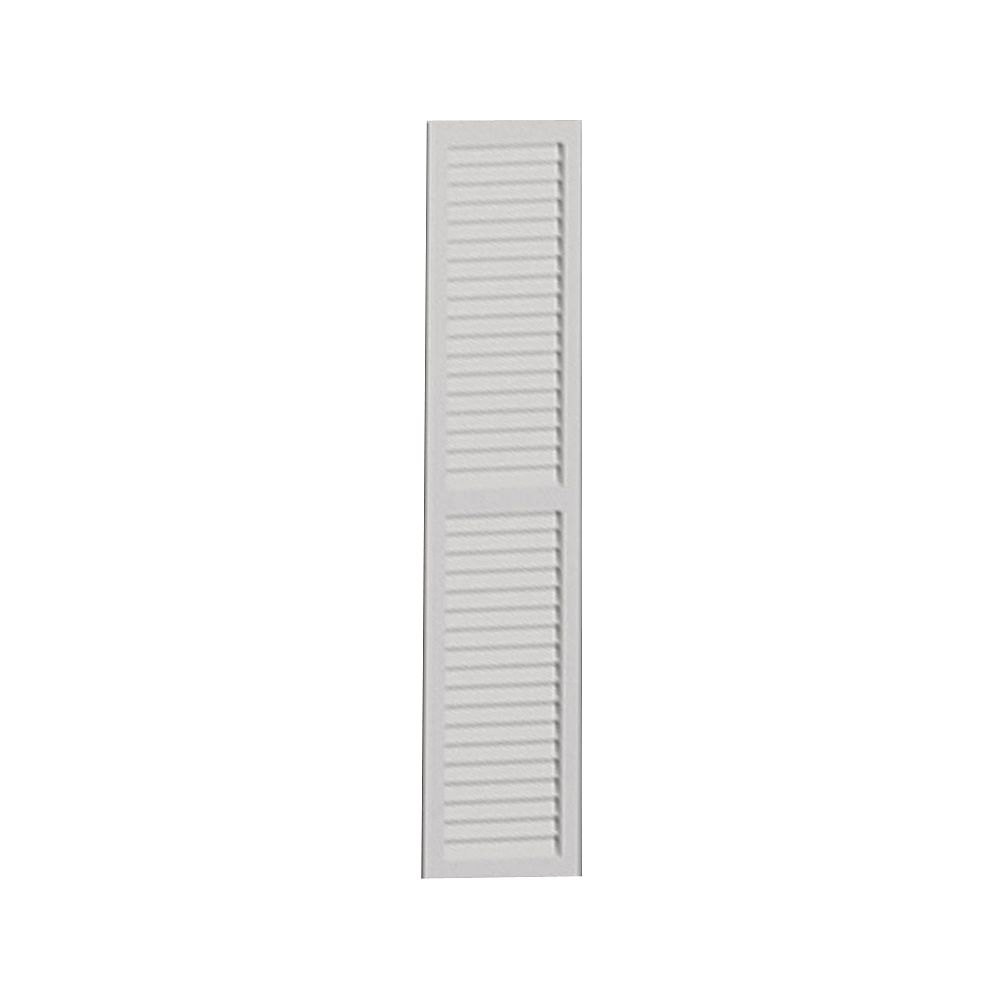 Fypon 54 Inch x 16 Inch x 1 Inch Louvered with Center Rail Smooth