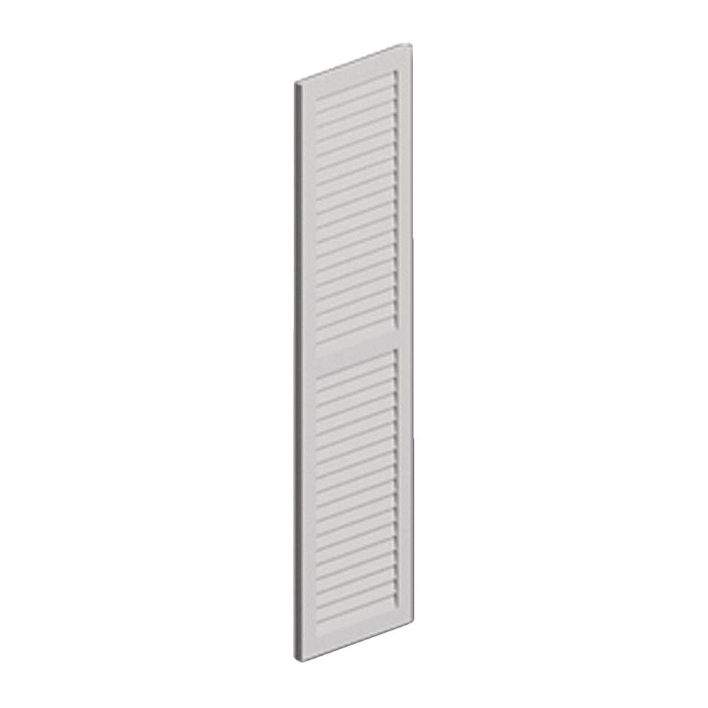 Fypon 76 Inch x 18 Inch x 1 Inch Louvered Shutter with Center Rail