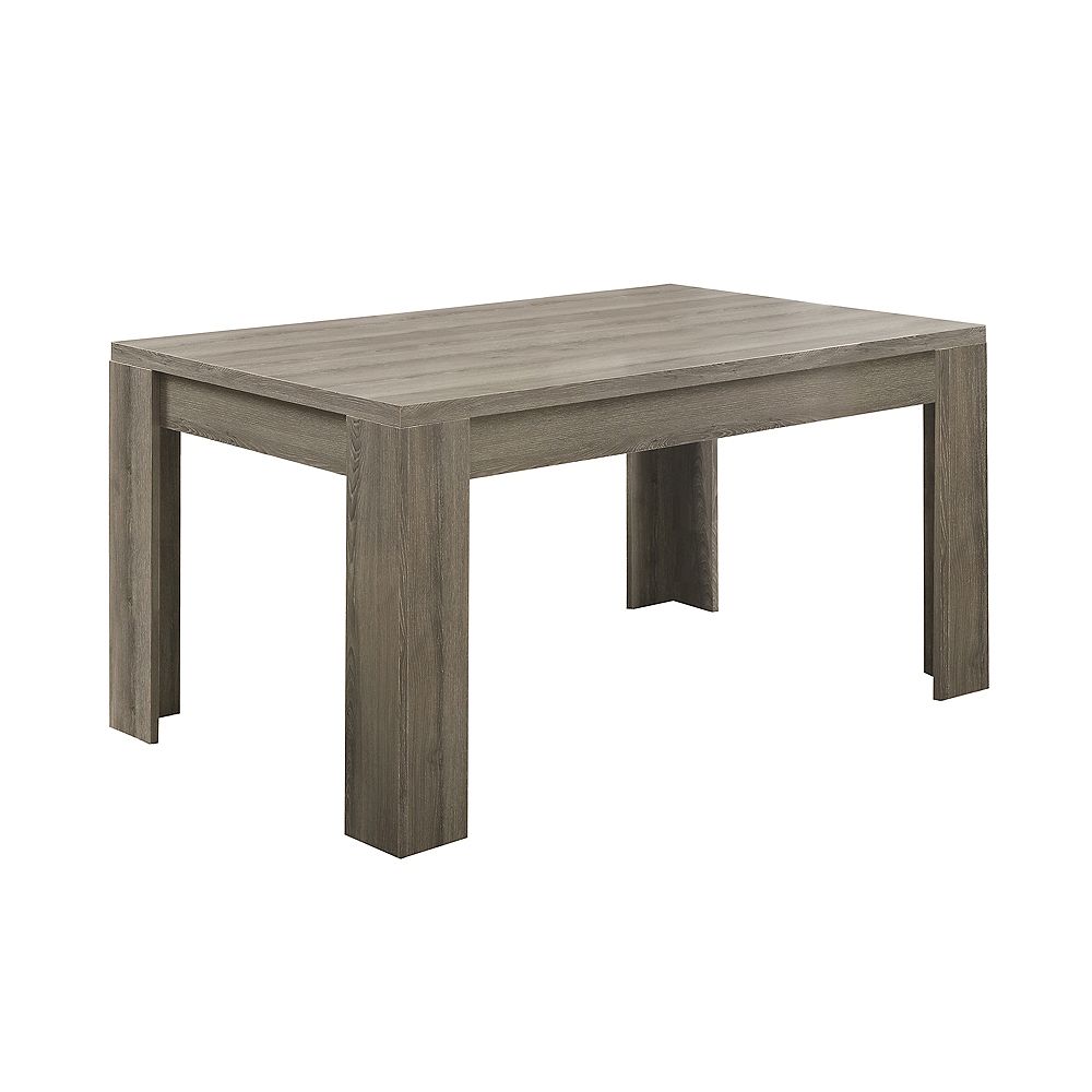 60 Inch L Dining Table In Dark Taupe, 36 Inch Dining Table