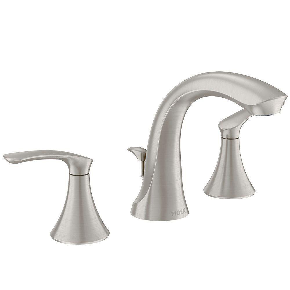 Moen Darcy 8 Inch Widespread 2 Handle High Arc Bathroom Faucet In Spot Resist Brushed Nick The Home Depot Canada