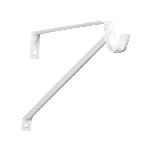 Everbilt 10-inch to 14-inch Adjustable Steel Shelf and Rob Bracket in White