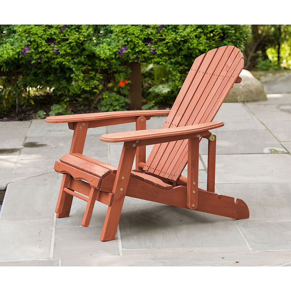 Leisure Season Reclining Patio Muskoka Chair With Pull-Out 
