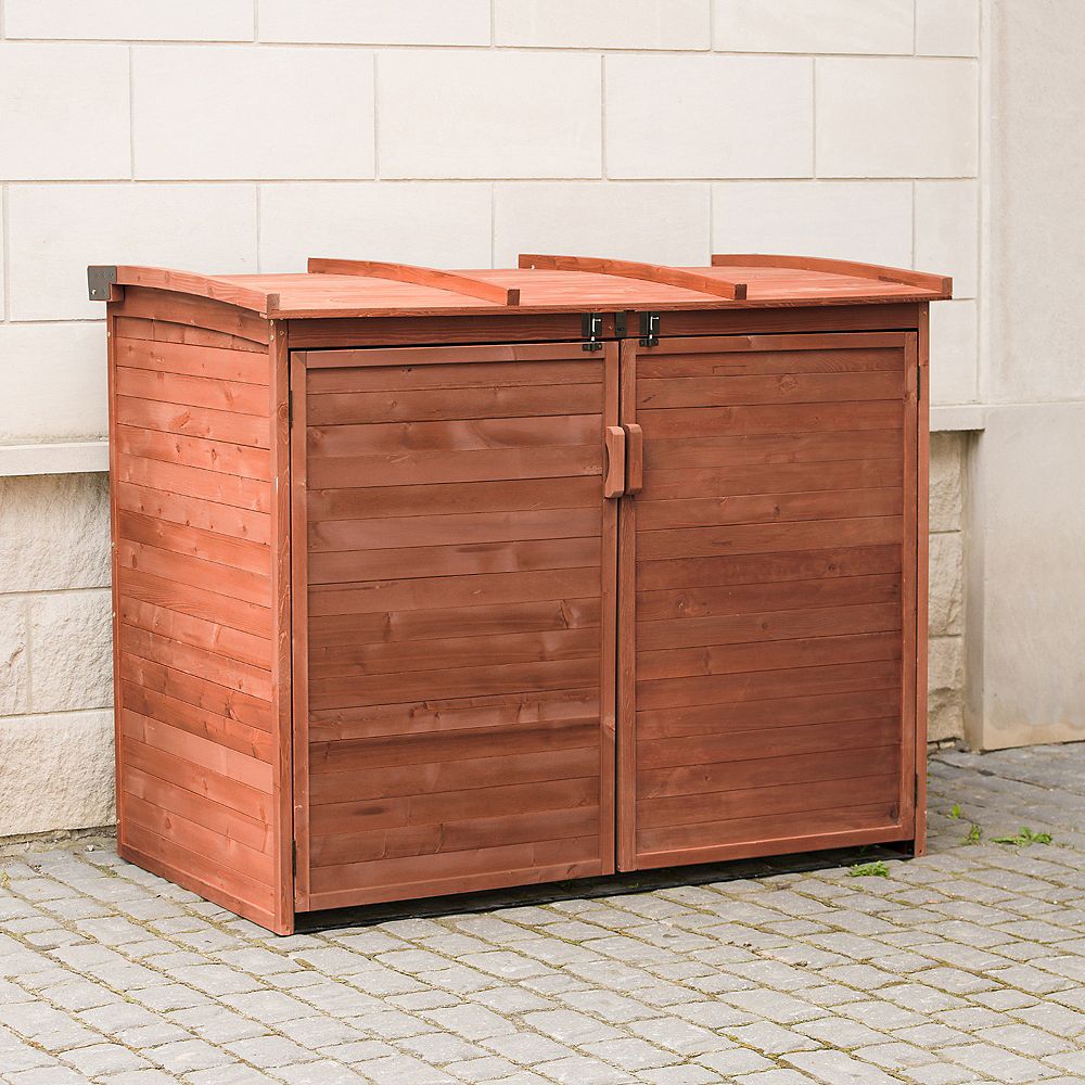 Leisure Season Large Horizontal Refuse Storage Shed The Home Depot Canada Leisure Season Large Horizontal Refuse, Outdoor Trash Can Storage Home Depot