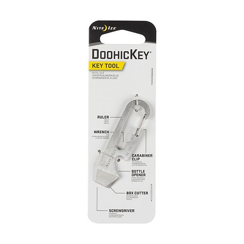 Nite Ize DoohicKey keychain Multi Tool, Stainless Steel 5-in-1 Multi Tool With Bottle Opener