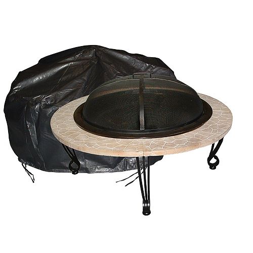 Outdoor Vinyl Round Fire Pit Cover