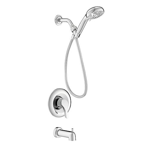 Danika Posi-Temp® Tub Shower Faucet with Flexible Hose in Chrome (Valve Included)