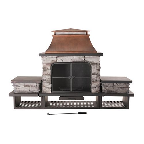 Seneca 51-inch Wood Burning Outdoor Fireplace