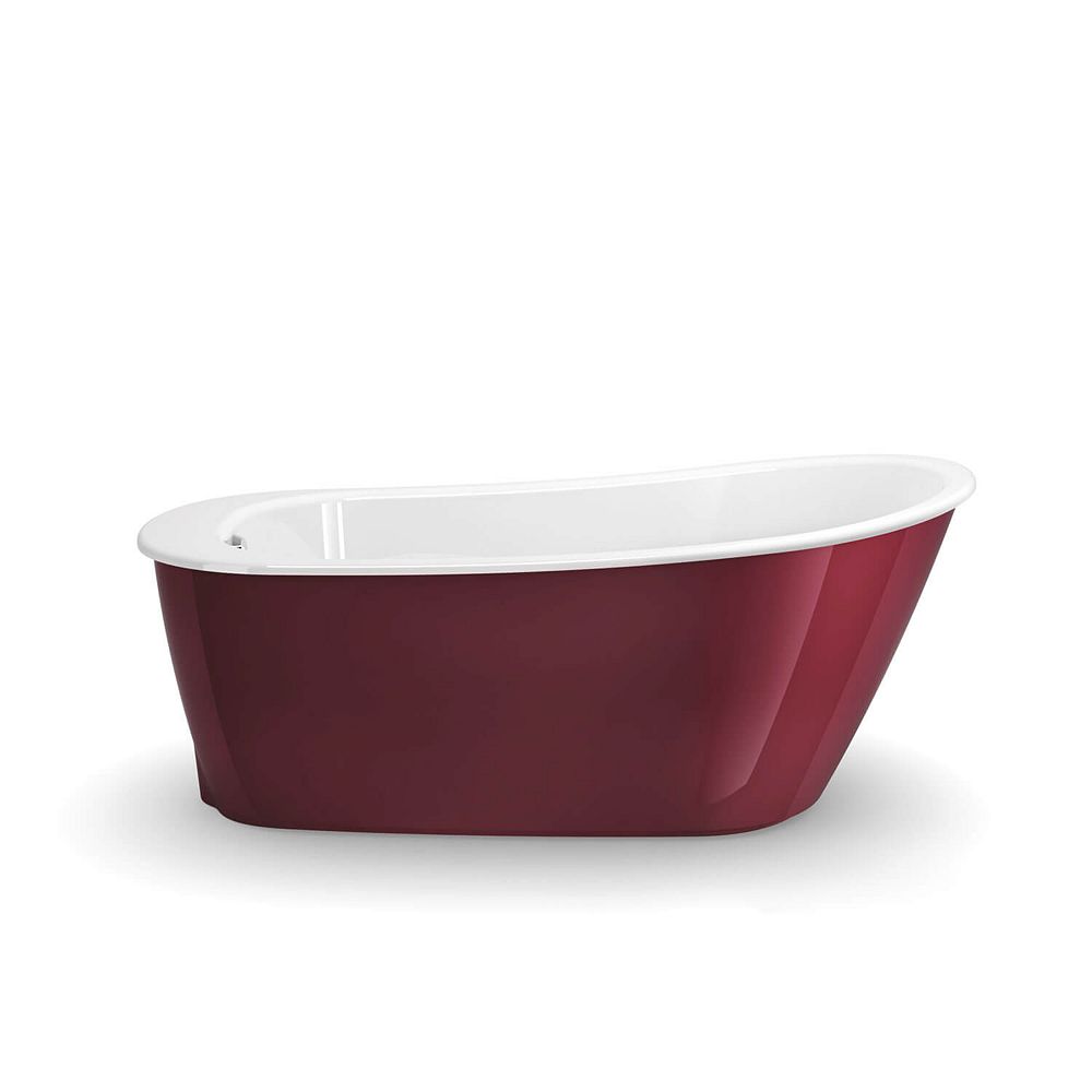 MAAX Sax 60L x 32W x 25H Oval FreeStanding AcrylX Bathtub ...