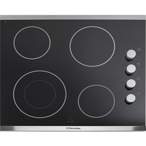 24-inch Smooth Surface Electric Cooktop with 4 Elements in Stainless Steel