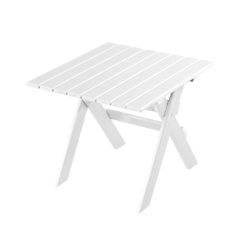 Eon White Adirondack Side Table The Home Depot Canada