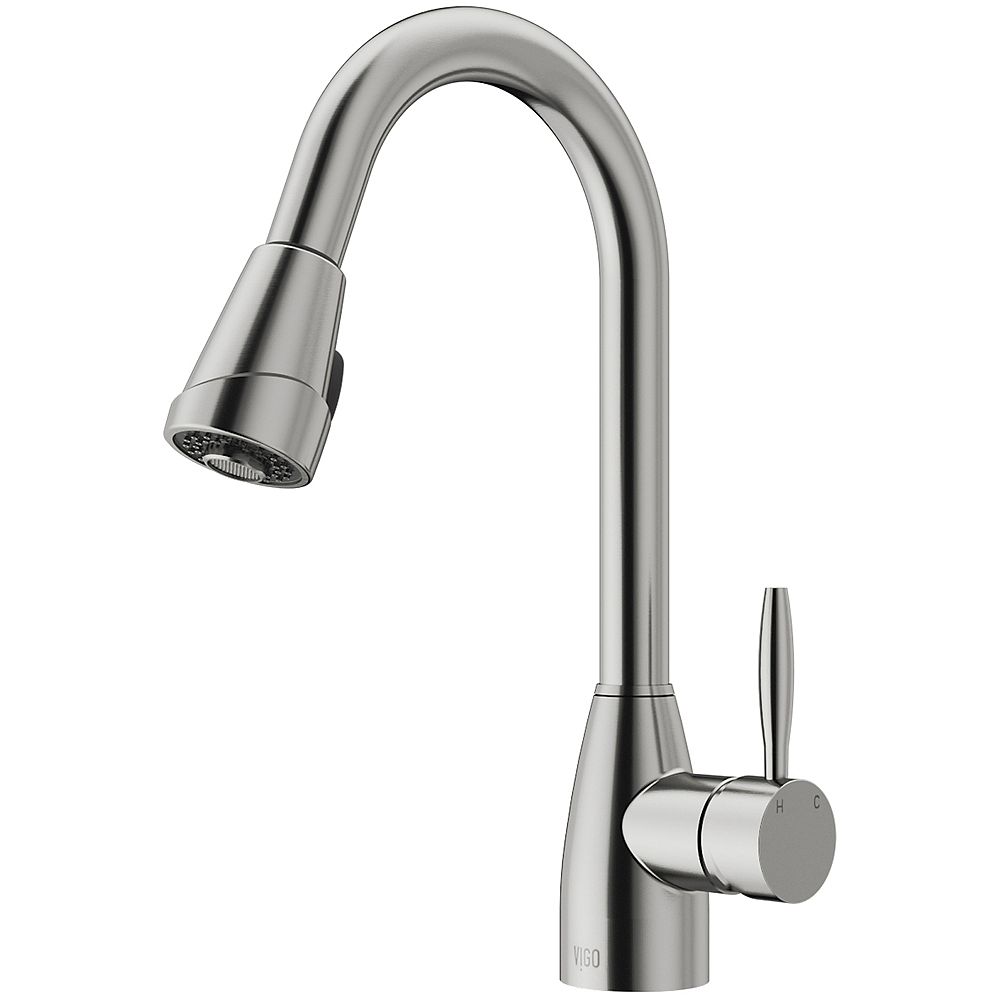 VIGO Graham Single-Handle Pull-Down Sprayer Kitchen Faucet ...