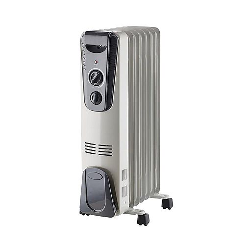 1500W Portable Oil Filled Radiator Heater with 4 Rolling Castors