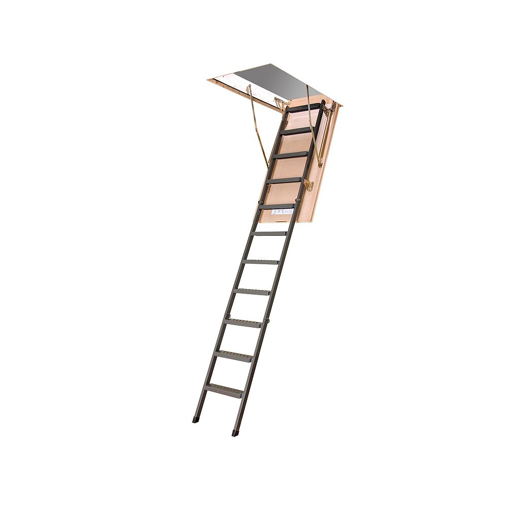 Fakro 10 ft. 1-inch, 30-inch x 54-inch Insulated Steel Attic Ladder ...