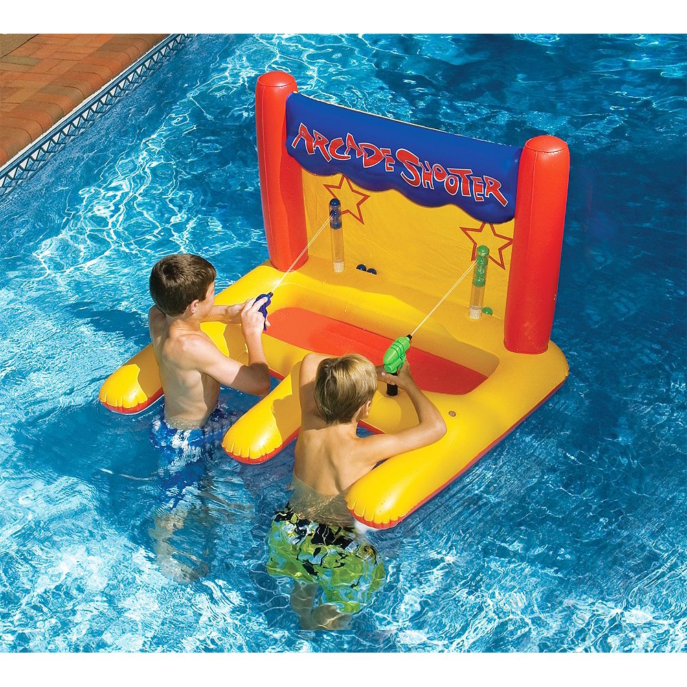 Swimline Dual Arcade Shooter Inflatable Pool Toy The Home Depot Canada