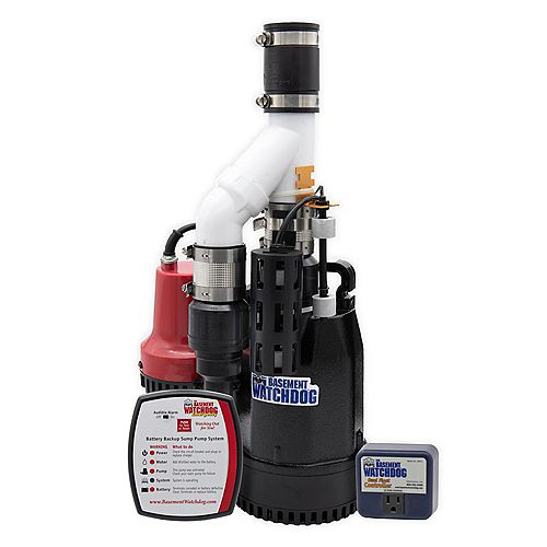 1/3 HP Submersible Combination Sump Pump System with 24-hour a Day Monitoring Controller