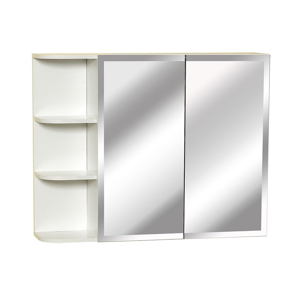 Zenith S 31 Inch Bi View Medicine Cabinet With Side Shelf The Home Depot Canada 31 Inch Bi View Medicine Cabinet, Medicine Cabinet Replacement Shelves Home Depot