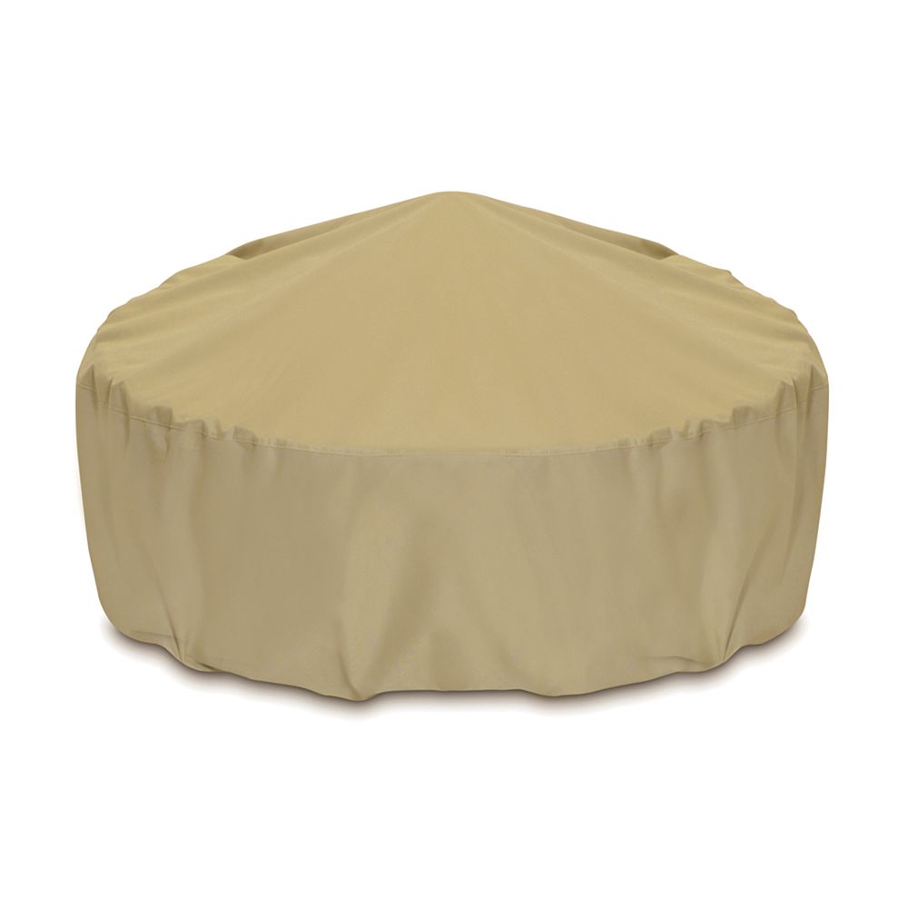 Two Dogs Designs 48inch Outdoor Fire Pit/Table Cover in Khaki The Home Depot Canada