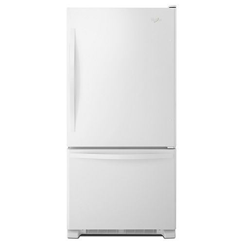 30-inch W 19 cu. ft. Bottom Freezer Refrigerator in White