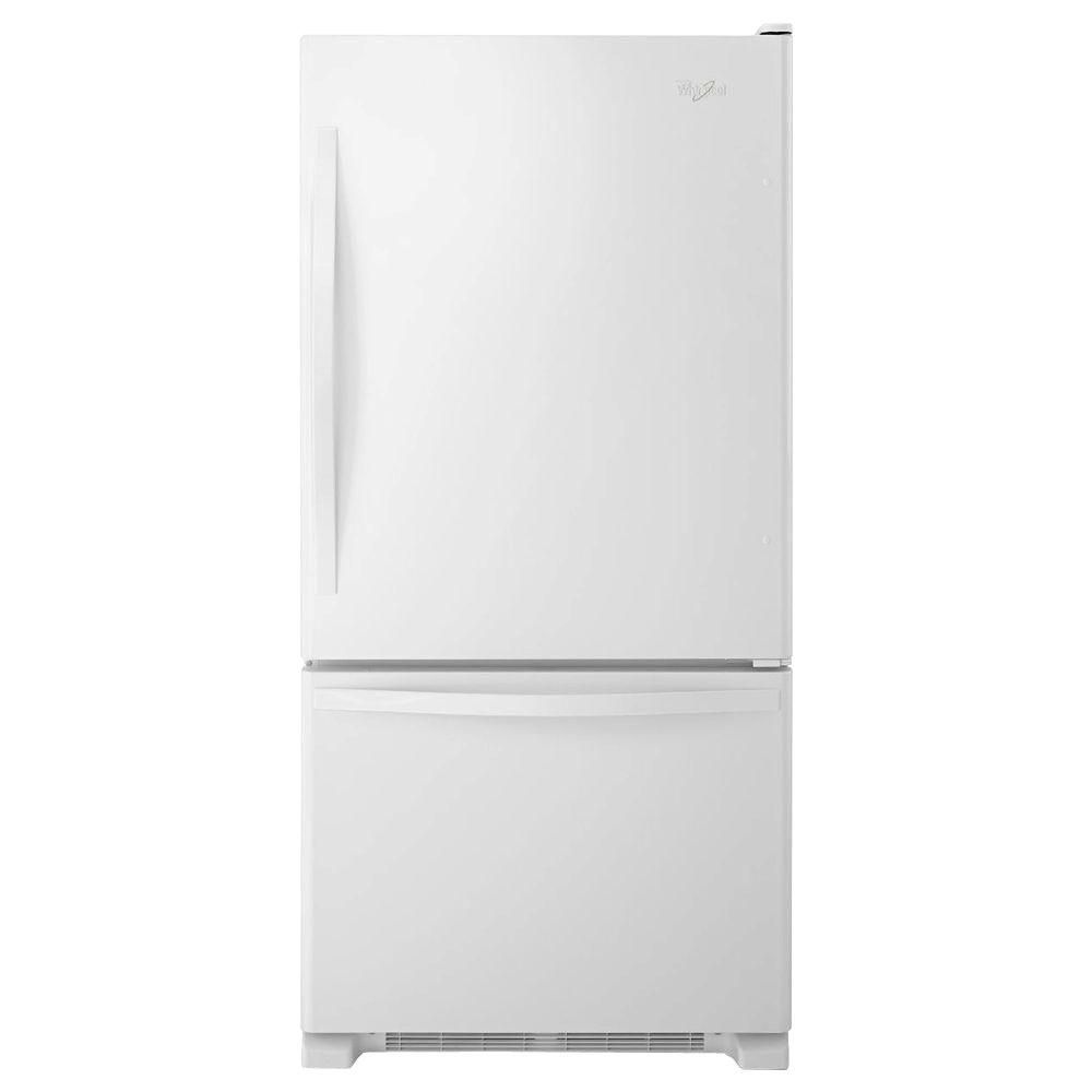 Whirlpool 33-inch W 22 Cu. Ft. Bottom Freezer Refrigerator In White ...