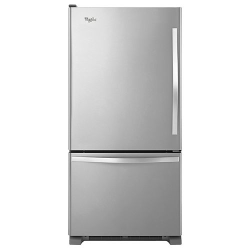 30-inch W 19 cu. ft. Bottom Freezer Refrigerator in Monochromatic Stainless Steel