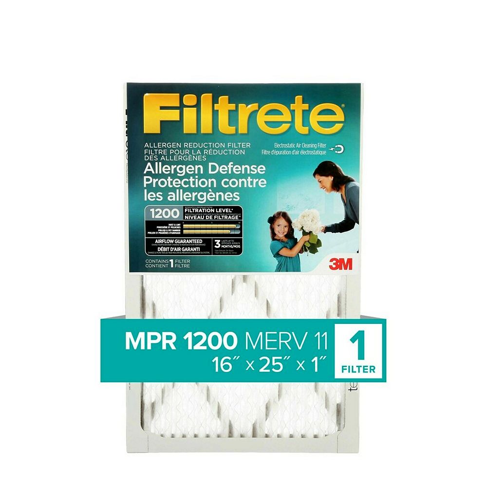Filtrete Filters 16 Inch X 25 Inch X 1 Inch Mpr 1200 Odour Reduction