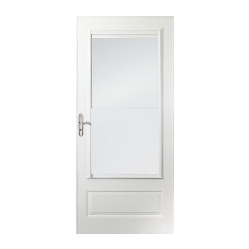 400 Series 34-Inch Screen Door In White With Nickel Hardware