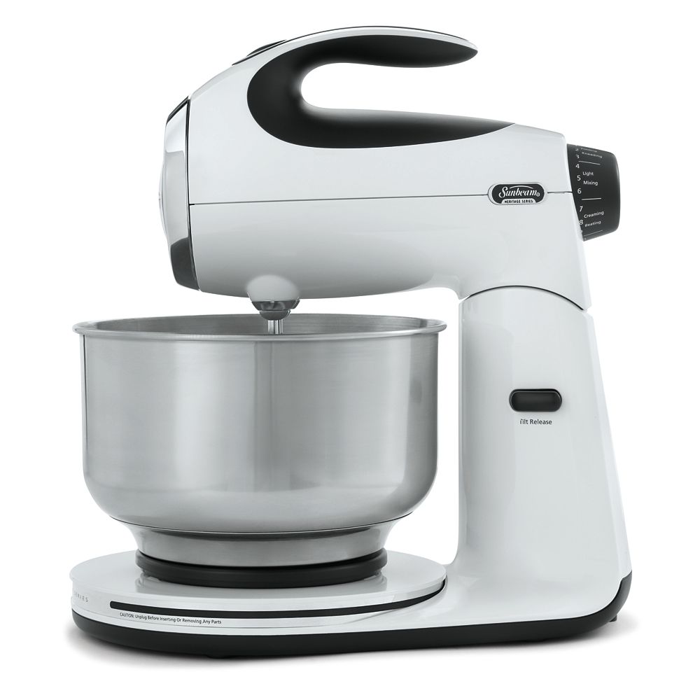 Sunbeam 12 Speed Die Cast Stand Mixer, White The Home Depot Canada