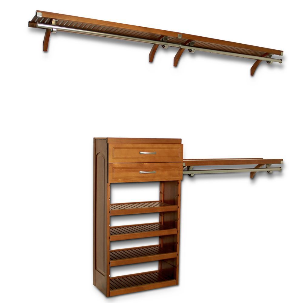 John Louis Home Woodcrest 12 Inch Deep Closet System Carmel The Home