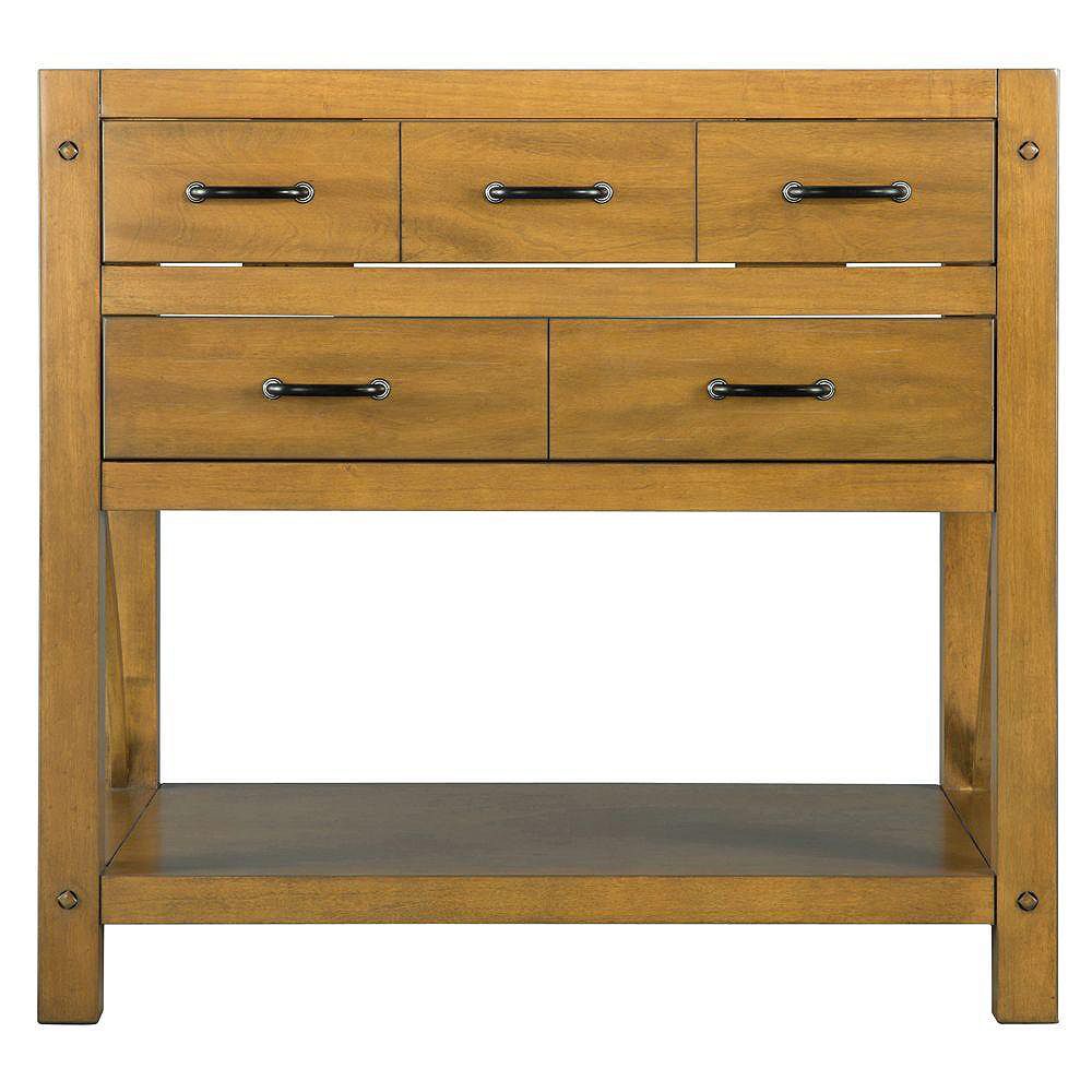 Foremost Avondale 36 Inch W Bath Vanity Cabinet Only In Weathered Pine The Home Depot Canada