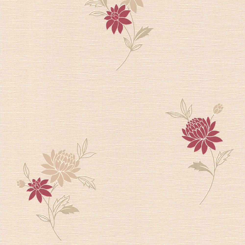 Graham & Brown Rosalyn Red/Cream Wallpaper The Home Depot Canada