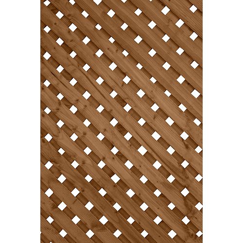 1 ft. x8 ft. Privacy Plus Brown Lattice Panel