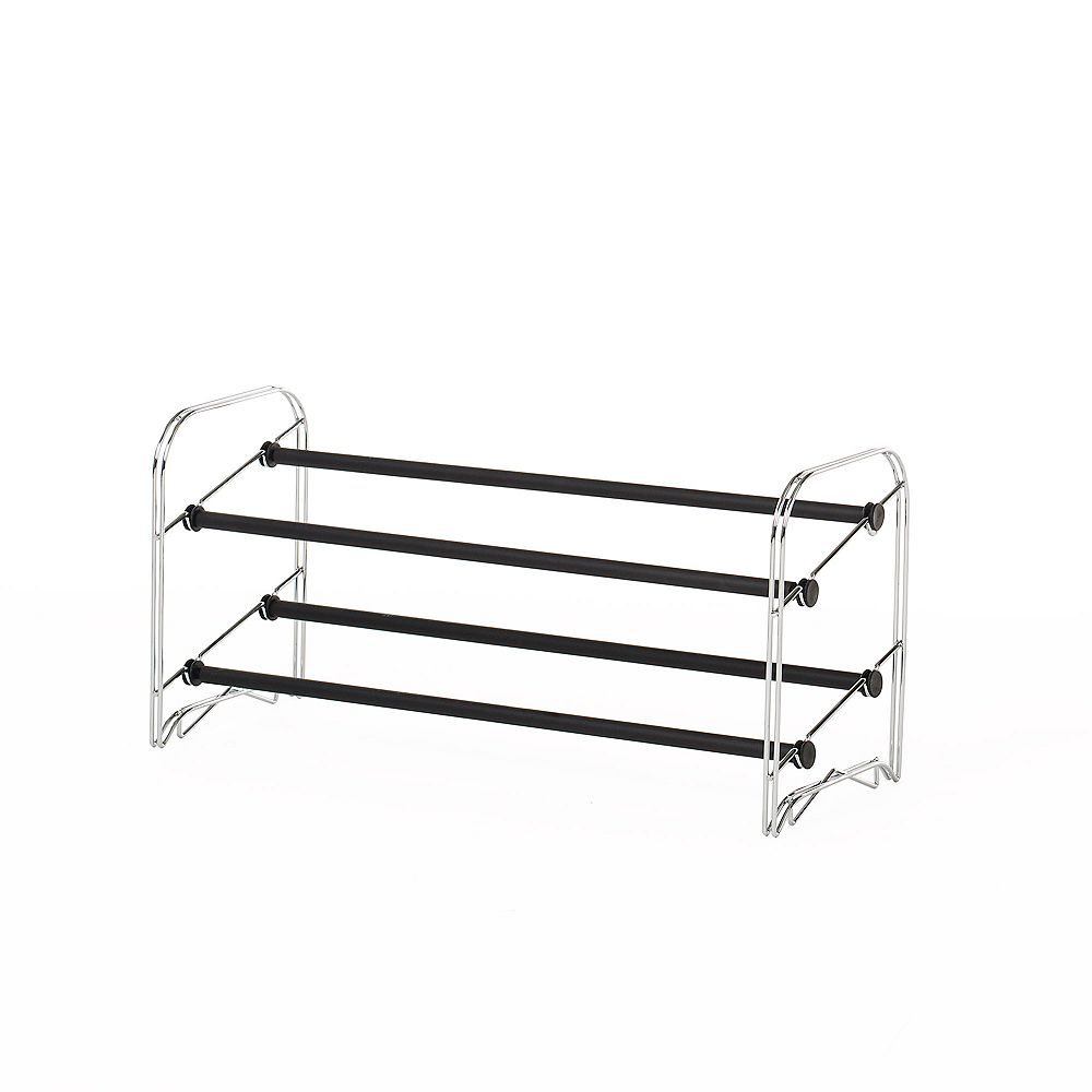 Neatfreak Neatfreak Chrome And Foam Shoe Rack The Home Depot Canada