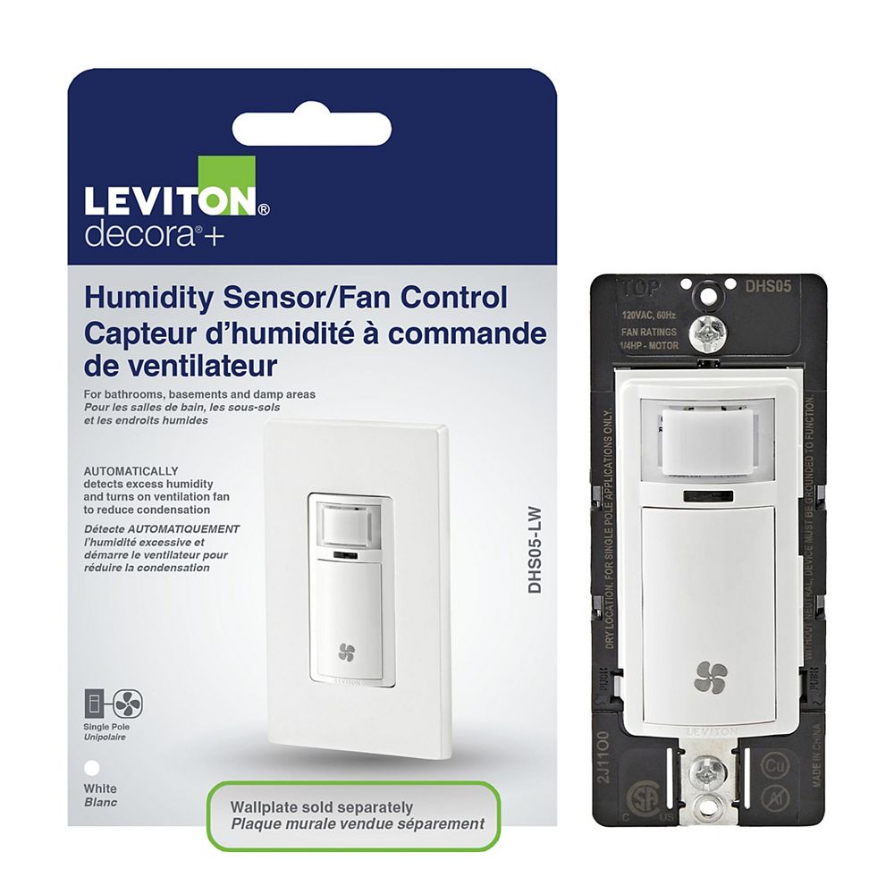 Leviton Decora Humidity Sensor And Fan Control The Home Depot Canada