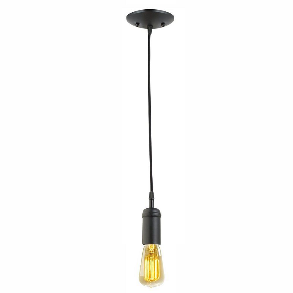Globe Electric Edison 1 Light Matte Black Pendant The Home Depot Canada Globe Electric Edison 1 Light Matte, Hanging Plug In Lamps Canada