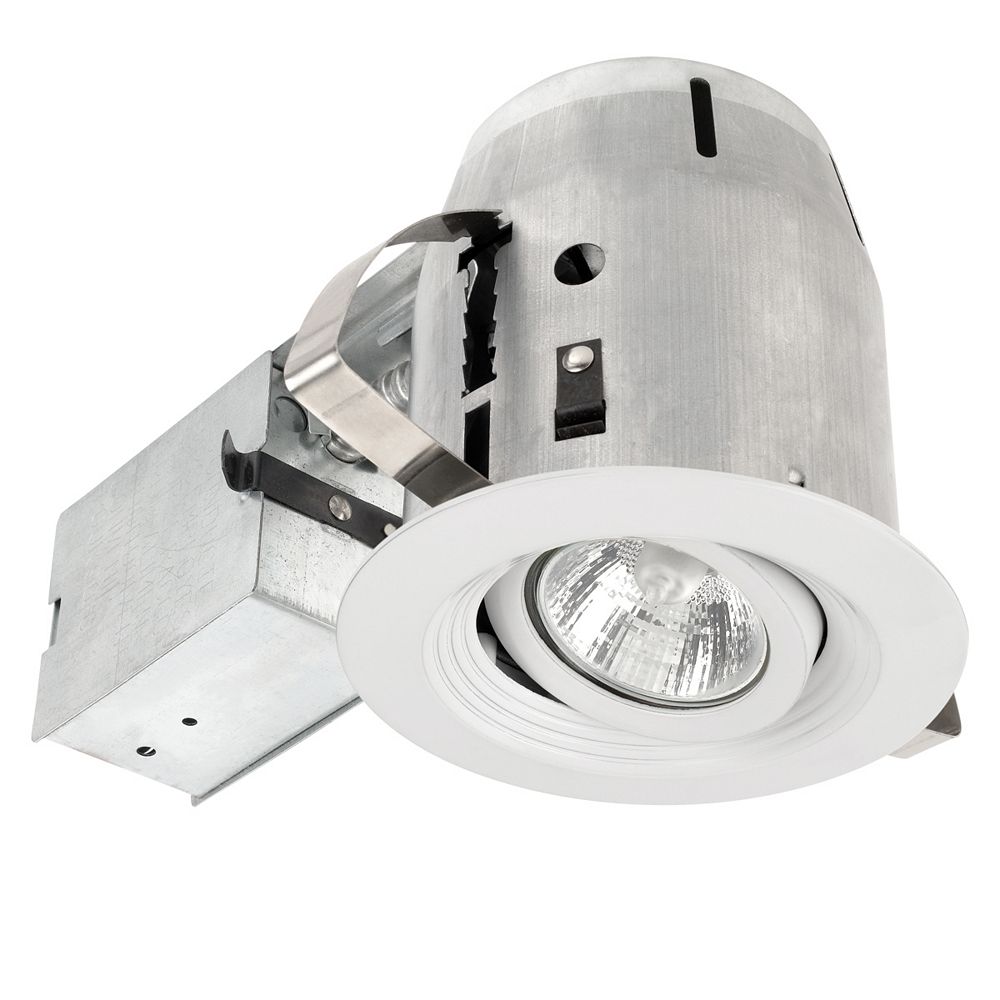 Globe Electric 90015 4 Inch Swivel Recessed Lighting Kit White Finish The Home Depot Canada