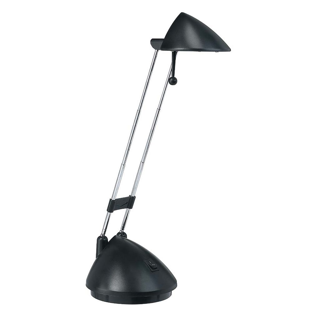 Globe Electric 52251 Halogen 13 Inch Adjustable Desk Lamp, Black Finish