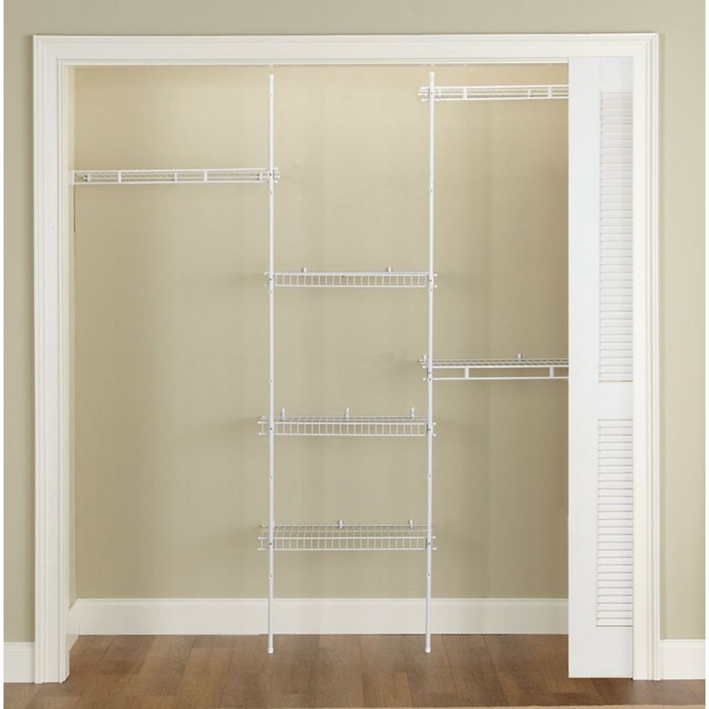 Adjustable Direct Mount Closet Kit, Rubbermaid Wire Shelving Systems