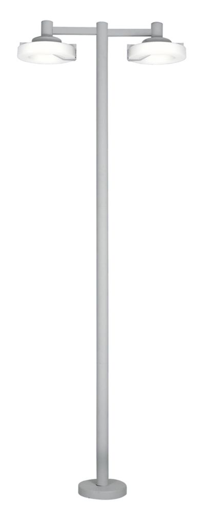 Eglo ROI 2Light Post Fixture with Opal Plastic Shade in Silver The Home Depot Canada