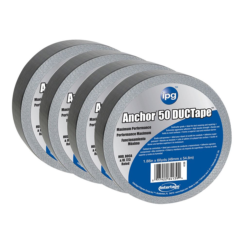 ipg Intertape Polymer Group HVAC Premium 14 MIL Duct Tape 1.88 inch x 60 Yards (4Pack) The