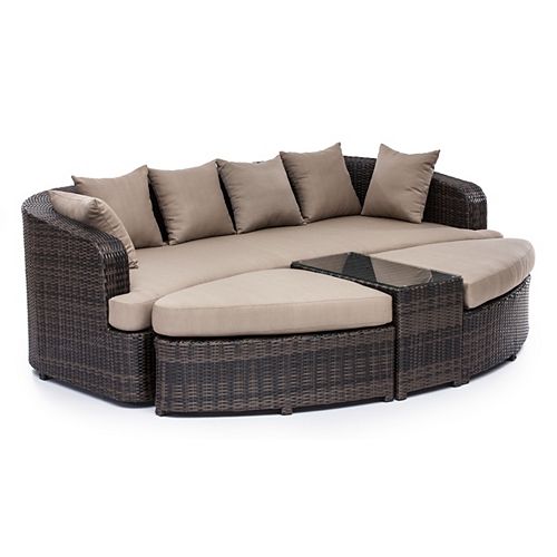 Cove Beach Lounge Set Brown